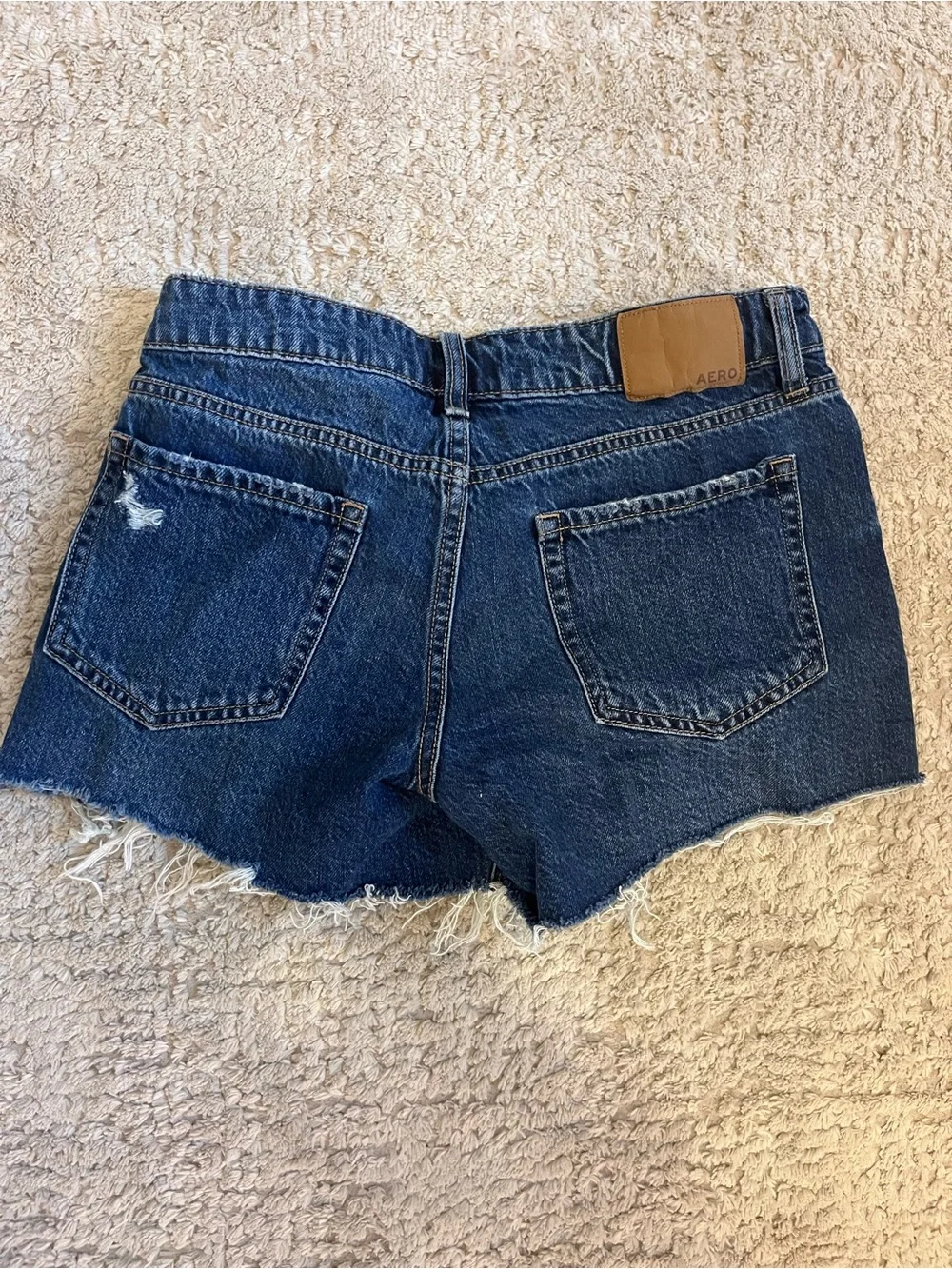 Aeropostale Dark Blue woman’s baggy short ripped jeans shorts